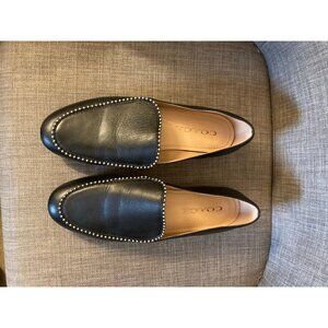 Coach Harper Bead-Embellished Leather Loafers Size 6